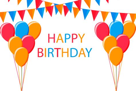 Elegant Balloon Happy Birthday Celebration Card Banner 18795489 Png