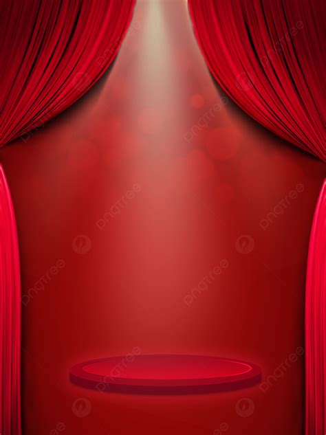 Background Desain Latar Belakang Panggung Merah Kreatif, Latar Belakang
