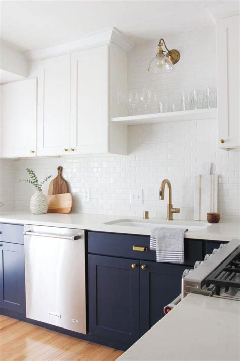 We did not find results for: White cabinetry on top, navy on bottom with gold hardware ...