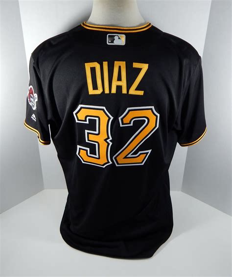 A pbc monogram signifying pittsburgh baseball club was also added to the left sleeve later in the decade. Pittsburgh Pirates Elias Diaz #32 Game Issued Black Jersey ...