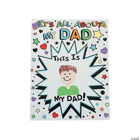 Color Your Own Its All About My Dad Giant Fathers Day Cards
