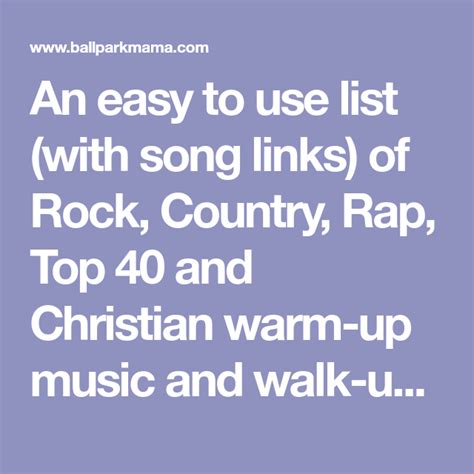 I leaned toward song choices that i find especially entertaining, as baseball is for entertainment. 42 Walk-Up Songs Guaranteed to Get Your Team Pumped Up | Songs, Warm up music, Up music