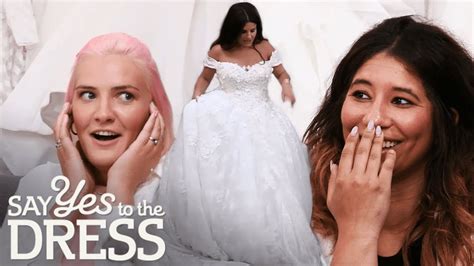 entourage shocked by dress the bride tries on say yes to the dress uk youtube