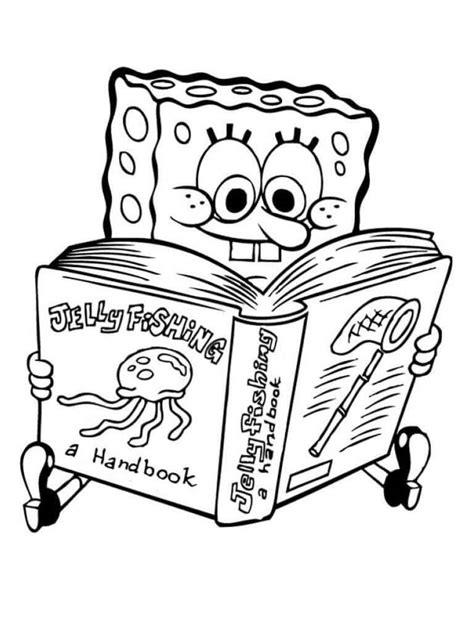 Livro De Leitura Do Bob Esponja Para Colorir Imprimir E Desenhar Colorir Me