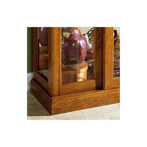 Pulaski Golden Oak Iii Console Curio Display Cabinet 6715