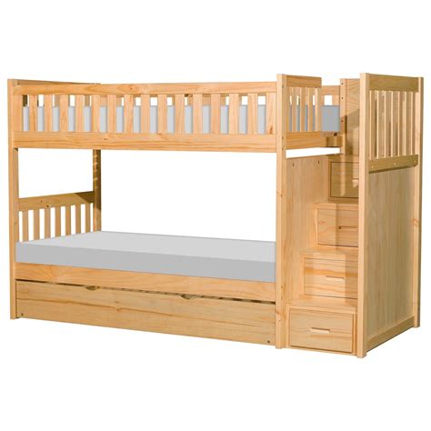 Homelegance Bartly Casual Twin Over Twin Bunk Bed With Trundle And