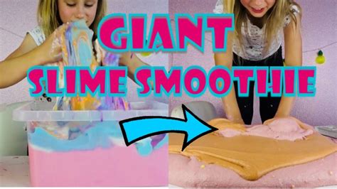 Giant Slime Smoothie Mixing My Slime Collection Youtube