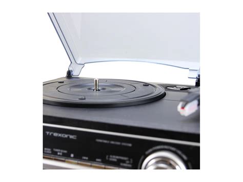 Trexonic Trx 11bs 3 Speed Turntable With Cd Player Double Cassette