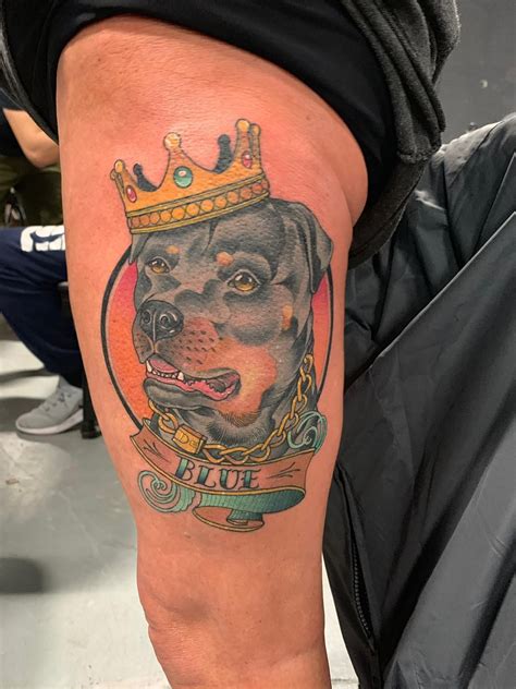 Neo Traditional Dog Portrait Tattoo By Nelson Limited
