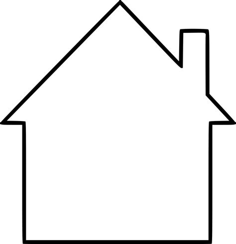 House Outline Clipart Black And White