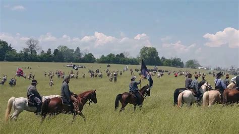 American Civil War Reenactment Of The Vmi Charge At New Market Virginia