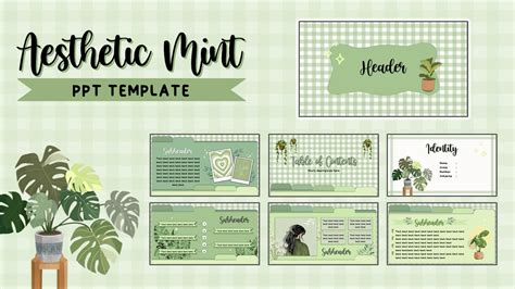 Aesthetic Mint PPT Template Animated Slide Easy Simple FREE TEMPLATE YouTube