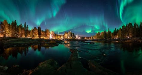Aurora Borealis Finland Light Nature Wallpaper
