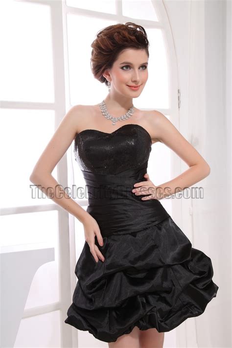 Cute Strapless A Line Little Black Dress Party Dresses