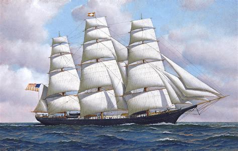 The American Clipper Ship Flying Cloud At Sea Under Full Sail Painting