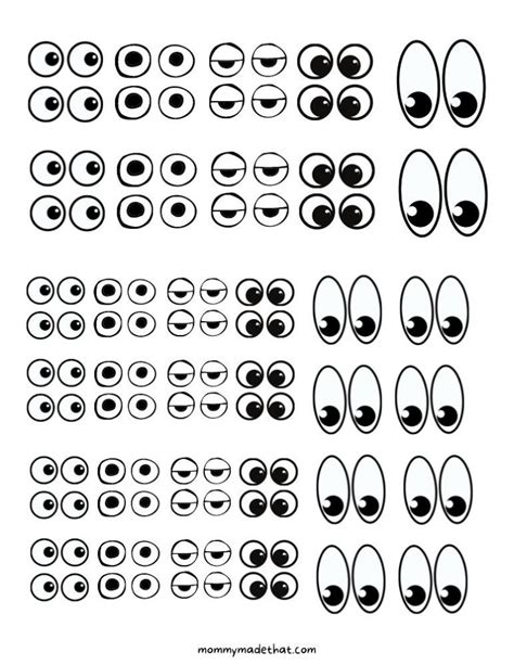 Free Printable Googly Eyes Tons Of Sizes