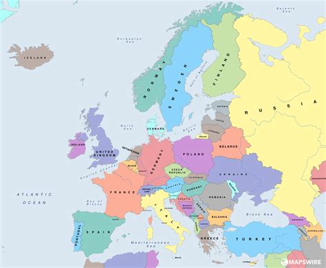 Simple Printable Map Of Europe United States Map