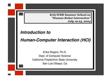 Introduction To Human Computer Interaction Hci Centre For
