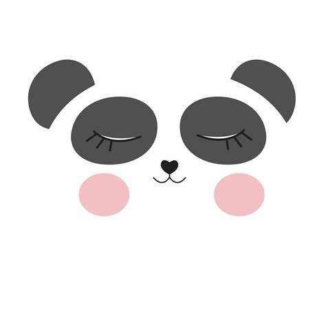 Cute Panda Mask Background Vector Illustration 2722462 Vector Art At