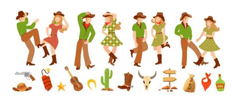 Clip Art Of A Hoedown Illustrations Royalty Free Vector Graphics