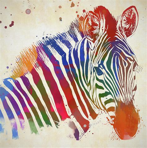 Colored Zebra Painting By Dan Sproul
