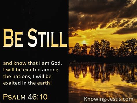 Psalm 46 10 Be Still And Know That I Am God Gold