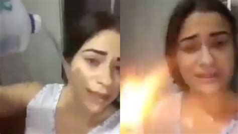 FUERTES IMÁGENES Mujer se prende fuego tras serle infiel a su marido y
