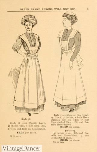 Victorian Edwardian Apron Maid Costume And Patterns