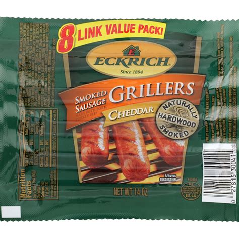 Eckrich Cheddar Smoked Sausage Grillers Sausages Edwards Food Giant
