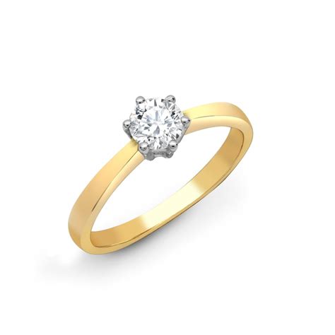 18ct Yellow Gold 50pts Solitaire Diamond Ring