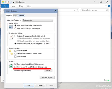 Windows 10 Remove Frequent Folders From Quick Access
