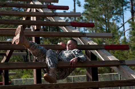 Soldiers Navigate Obstacles During Air Assault Obstacle Course Event