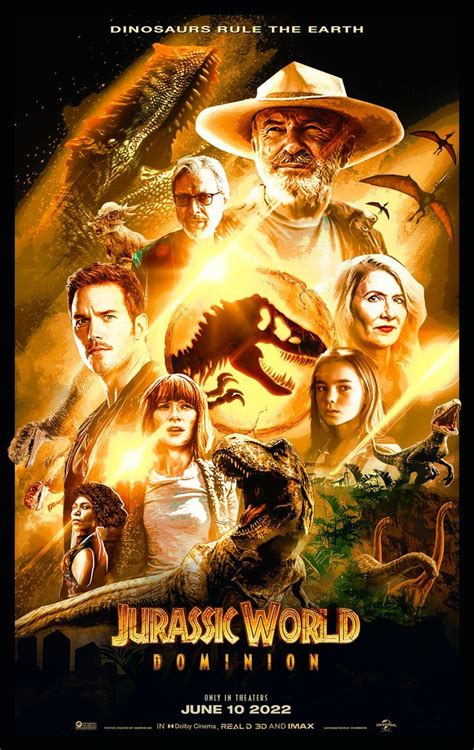 Jurassic World Dominon Poster Hd 2020 Golden By Andrew Vm Jurassic World Poster Jurassic World