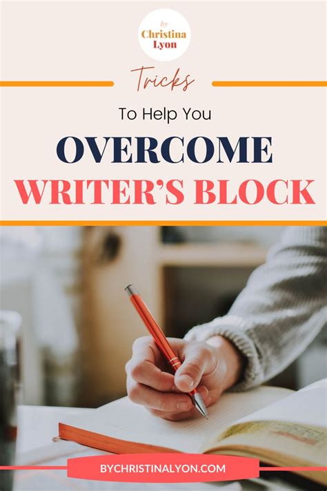 Tricks To Help You Overcome Writers Block Writer Block How To Get Over Writers Block Tips