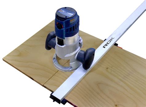 Cut the red oak into eight strips, each measuring 1 1/2 by 24, using a table saw. 50″ Clamp-on Edge Guide - ROK