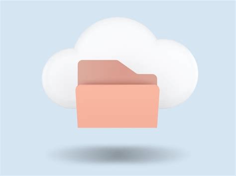 Premium Photo Folder Cloud Computing Concept 3d Render Illustration