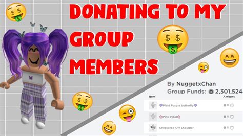 Ting Robux To My Group Members Youtube