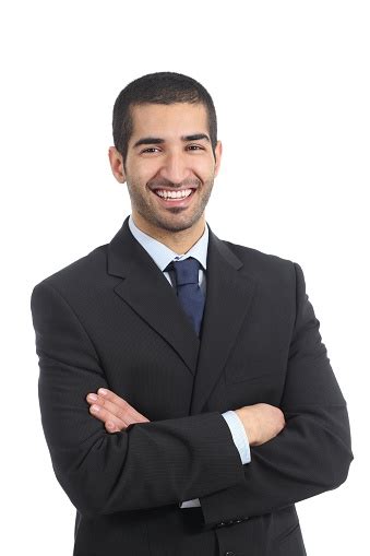 Arab Businessman Posing Standing With Folded Arms Stock Photo