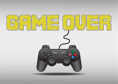 Premium Vector Game Over And Joystick Background