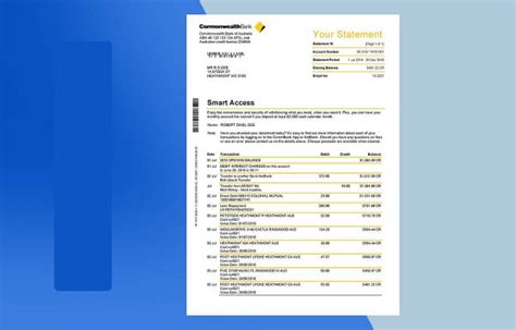 Commonwealth Bank Statement Template Download Ms Word File