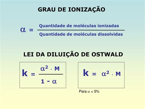 Calcule O Grau De Ionização