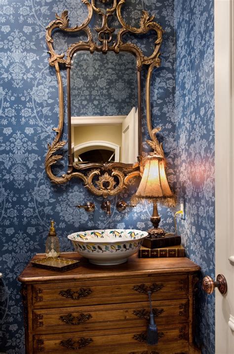I was contemplating two different vanity styles, and i decided to go with the style that has the little turned that took care of removing the toekick and making room for cute little turned furniture feet. Furniture Style Vanities Give Character to Powder Rooms ...