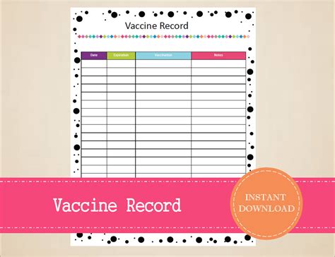 Printable Puppy Vaccination Chart