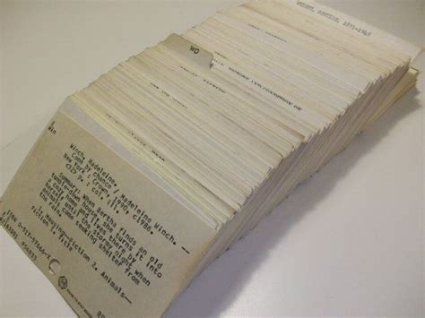 Lot 200 Vintage Library Card Catalog Dewey Decimal System Etsy