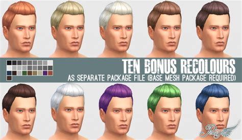 Sims 4 Hairs Simsational Designs Sleek Pompadour Female To Male