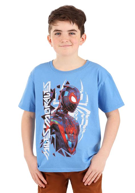 Boys Miles Morales Spider Man Blue T Shirt