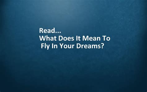 Flying Dream What Does It Mean To Fly In Your Dreams Lifeinvedas