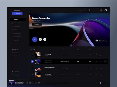Music Media Player Portal Concept Uxui By Ikako On Dribbble