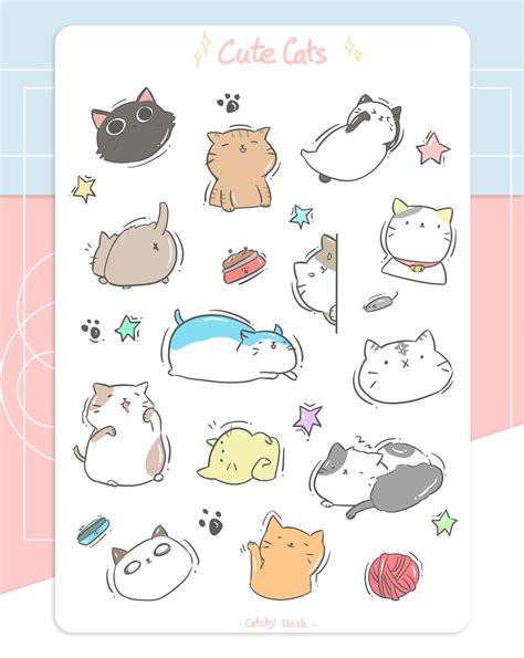 Printable Cat Stickers