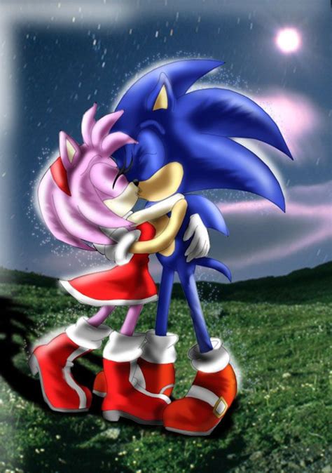 Sonamy Kiss In The Moon Light By Moon Shyne On Deviantart Sonic And